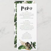 Modernes, abstraktes Hochzeitsmenü Menükarte (Vorne/Hinten)