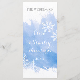 Modernes abstraktes Hochzeitsprogramm in Aquarellb Programm