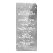 Modernes abstraktes Hochzeitsprogramm in Aquarellg Werbekarte (Hinten)