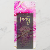 "Modernes abstraktes Hochzeitsprogramm Programm (Rückseite)