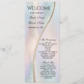 Modernes Abstraktes Hochzeitsprogramm Programm (Vorderseite)