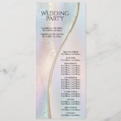 Modernes Abstraktes Hochzeitsprogramm Programm (Rückseite)