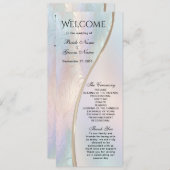 Modernes Abstraktes Hochzeitsprogramm Programm (Vorne/Hinten)