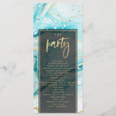 "Modernes abstraktes Hochzeitsprogramm Programm (Rückseite)