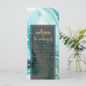 "Modernes abstraktes Hochzeitsprogramm Programm (Stehend Vorderseite)