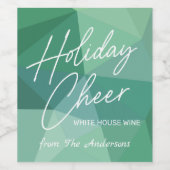 Modernes Abstraktes Holiday Cheer Weinlabel Weinetikett (Einzelnes Label)