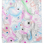 Modernes Abstraktes Holzkornmuster Duschvorhang (Vorderseite)