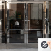Modernes abstraktes Home-Logo-Realtor Fensteraufkleber (Büro Tür)