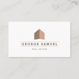 Modernes abstraktes Home-Logo Realtor Goldenes Mon Visitenkarte