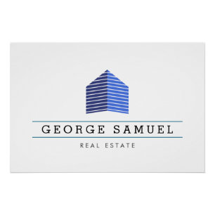 Modernes abstraktes Home-Logo Realtor Poster