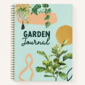 Modernes Abstraktes Houseplant Garden Journal Notizblock (Vorderseite)