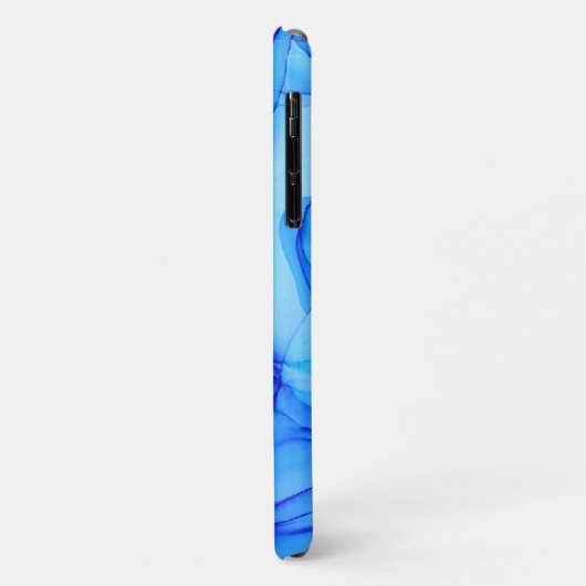 Modernes Abstraktes Indigo Blue Lila Wirbel Monogr Case-Mate iPhone Hülle (Hinten/Links)