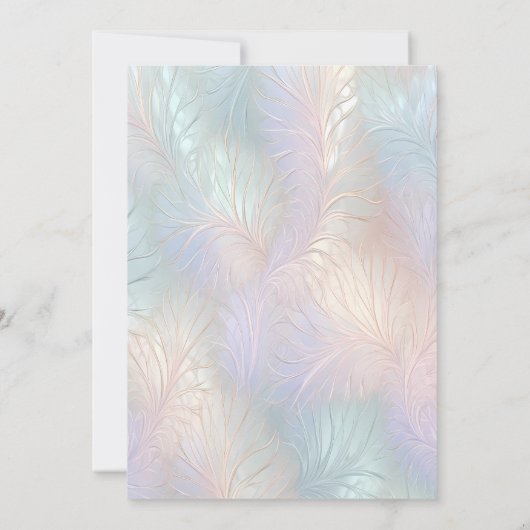 Modernes Abstraktes irisierendes Brautparty Einladung (Rückseite)