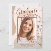 Modernes Abstraktes Kalligrafie-Script-Foto Ankündigung (Vorderseite)