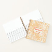 Modernes Abstraktes Kartenmuster-Muster-Reisejourn Notizblock (Innenseite)