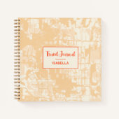 Modernes Abstraktes Kartenmuster-Muster-Reisejourn Notizblock (Vorderseite)