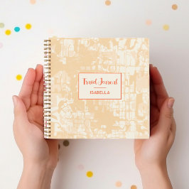 Modernes Abstraktes Kartenmuster-Muster-Reisejourn Notizblock