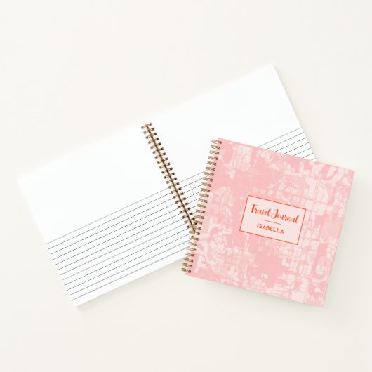 Modernes Abstraktes Kartenmuster Reisejournal Notizblock (Innenseite)