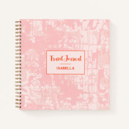 Modernes Abstraktes Kartenmuster Reisejournal Notizblock