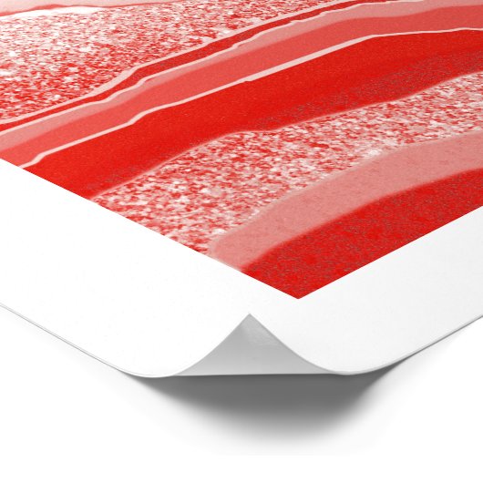 Modernes Abstraktes Korallenrosa Agate Geode Gemst Poster (Ecke)