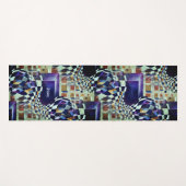 Modernes Abstraktes kosmopolitisches Kunstwerk 80e Yogamatte (Vorderseite (Horizontal))