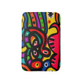 Modernes abstraktes Kunst-Gesicht Badematte (Vorderseite Vertikal)