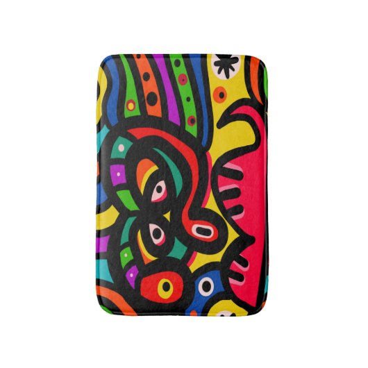 Modernes abstraktes Kunst-Gesicht Badematte (Vorderseite Vertikal)