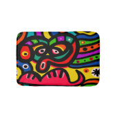 Modernes abstraktes Kunst-Gesicht Badematte (Vorderseite)
