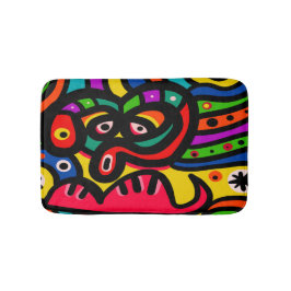 Modernes abstraktes Kunst-Gesicht Badematte