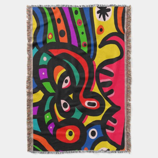 Modernes abstraktes Kunst-Gesicht Decke (Vorderseite Vertikal)