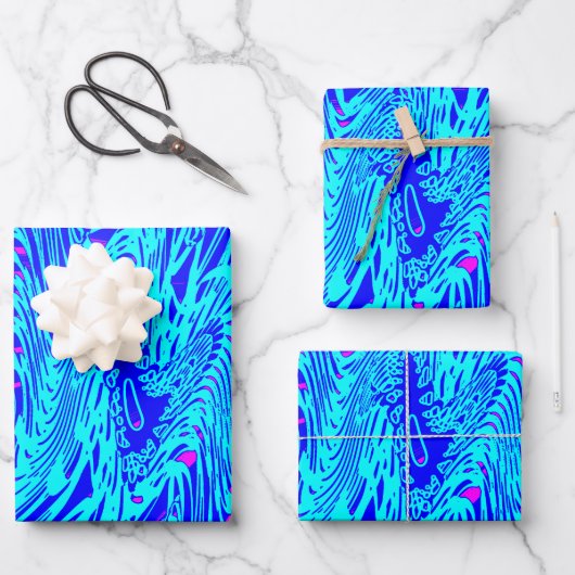 Modernes Abstraktes Kunstgemälde Geschenkpapier Set (Vorderseite)