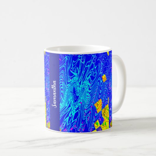 Modernes Abstraktes Kunstgemälde Kaffeetasse (VorderseiteRechts)