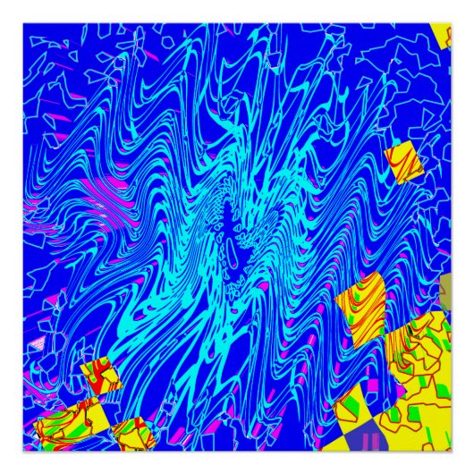 Modernes Abstraktes Kunstgemälde Poster (Vorderseite)