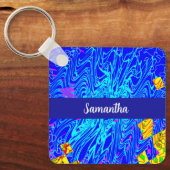 Modernes Abstraktes Kunstgemälde Schlüsselanhänger (Vorderseite)