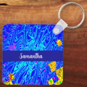 Modernes Abstraktes Kunstgemälde Schlüsselanhänger (Rückseite)