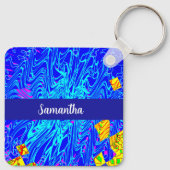 Modernes Abstraktes Kunstgemälde Schlüsselanhänger (Rückseite)