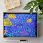Modernes Abstraktes Kunstgemälde Seidenpapier (Geschenk)