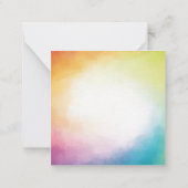 Modernes Abstraktes Kunstleder rotes Gelb Mitteilungskarte (Rückseite)