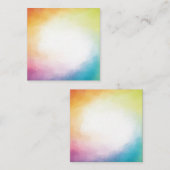 Modernes Abstraktes Kunstleder rotes Gelb Mitteilungskarte (Vorne/Hinten)