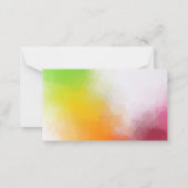 Modernes Abstraktes Kunstleder rotes Gelb Mitteilungskarte (Rückseite)