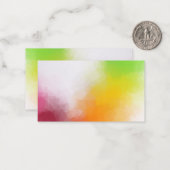 Modernes Abstraktes Kunstleder rotes Gelb Mitteilungskarte (Vorderseite/Rückseite Beispiel)