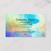 modernes abstraktes, künstlerisches Aquarelldesign Visitenkarte (Rückseite)