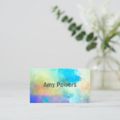 modernes abstraktes, künstlerisches Aquarelldesign Visitenkarte (Stehend Vorderseite)