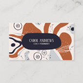 Modernes Abstraktes künstlerisches Mediensymbol Visitenkarte (Rückseite)