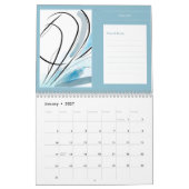 Modernes Abstraktes Kunstnotenplanerwerk Kalender (Jan 2027)