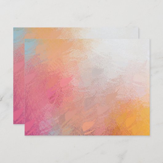 Modernes Abstraktes Kunstwerk Blank Template farbi Mitteilungskarte (Vorne/Hinten)