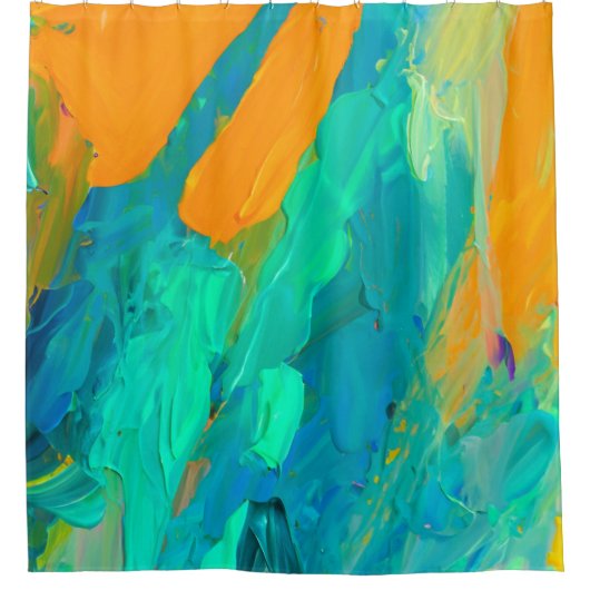 Modernes Abstraktes Kunstwerk Duschvorhang (Vorderseite)