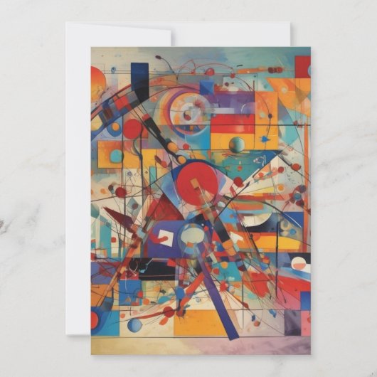 Modernes Abstraktes Kunstwerk Feiertagskarte (Vorderseite)