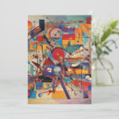 Modernes Abstraktes Kunstwerk Feiertagskarte (Stehend Vorderseite)