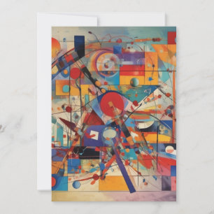 Modernes Abstraktes Kunstwerk Feiertagskarte